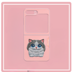Cute Embroidered Cat Flip 5 Phone Case – Protective & Stylish Design Mobile Case by CoverMeUp - Style 2