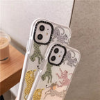 Protective Apple iPhone Back Cover - Rainbow Cheetah Impact Soft Case For iPhone 11 12proMax - Style 2