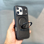Protective Apple iPhone Back Cover - AristoStand MagSafe Leather Polo iPhone 17 Pro Max Case - Style 4