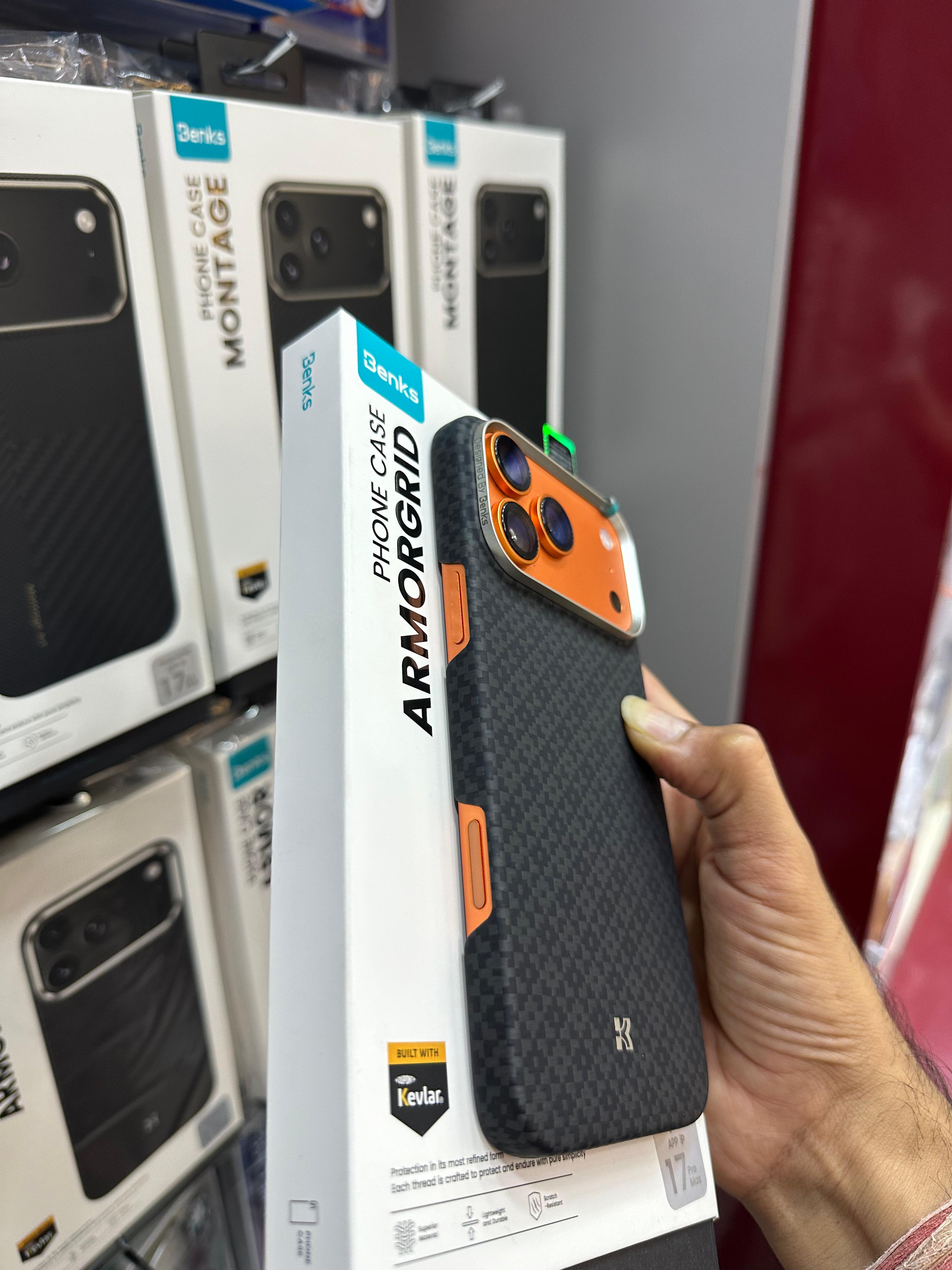Benks armor air armorgrid kevlar case for iPhone 17 Series