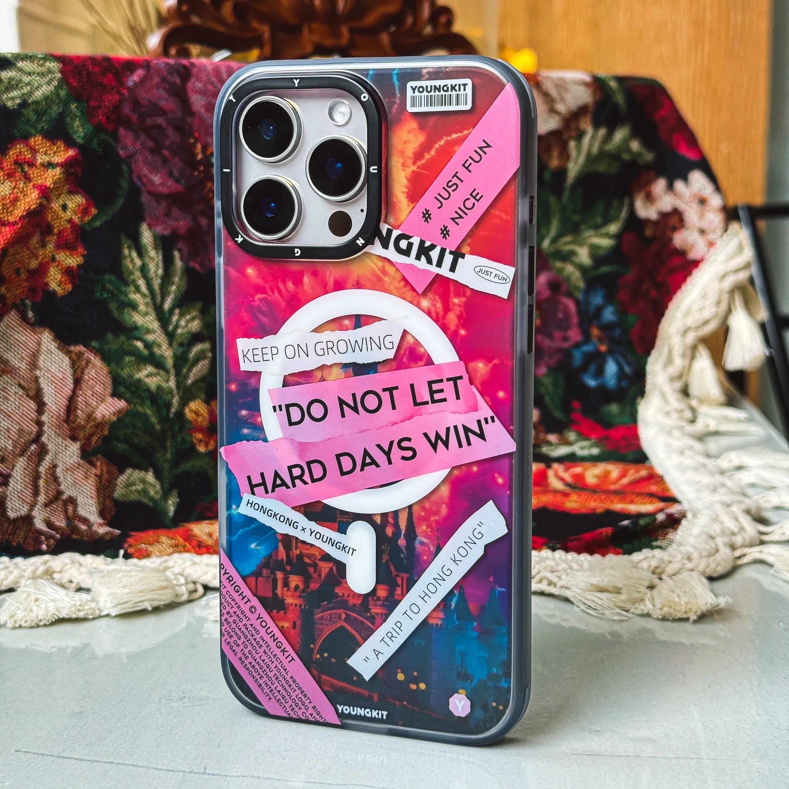 Protective Apple iPhone Back Cover - YOUNGKIT City Series Where Urban Vibes Stick City Lights Case for iPhone 16 Pro - Style 3