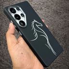 Luxo Carbon Texture Horse Design Slim Magsafe Case