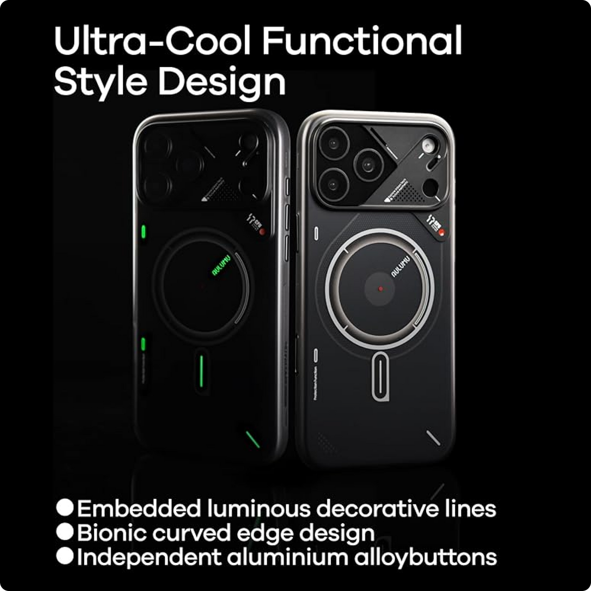 Aulumu A17 Frosted Case for iPhone 17 Pro Max | Subtle Glow-in-the-Dark | MagSafe
