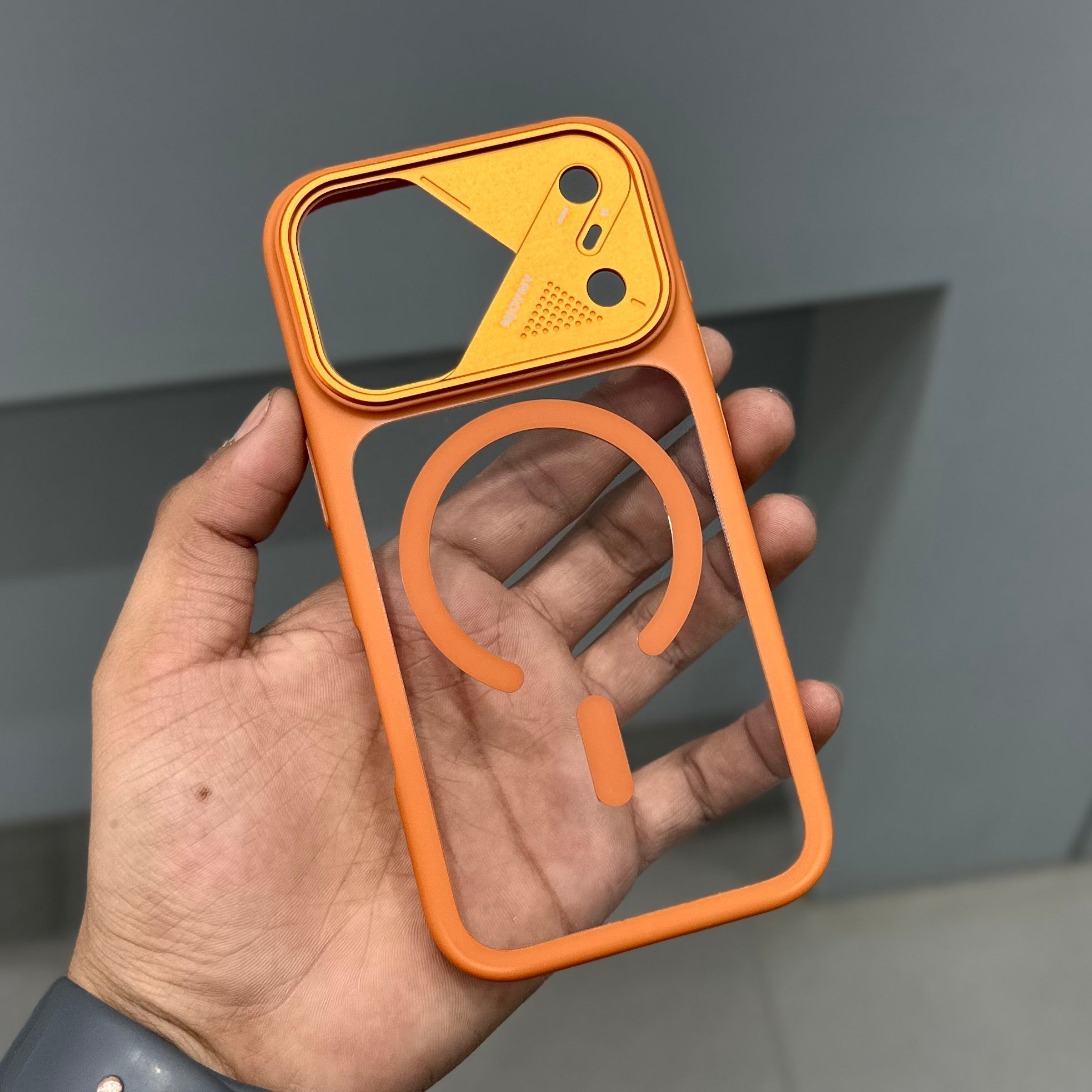 NY ARMOR X MAGSAFE CASE - ORANGE ( No. 3048 ) Mobile Case by CoverMeUp - Style 4