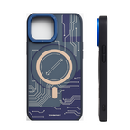 Protective Apple iPhone Back Cover - Futuristic Circuit Magsafe Cover for iPhone. - Style 2