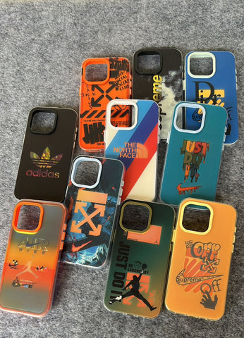 2 in 1 High Print Fashion Logo Case for iPhone