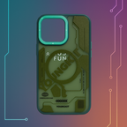 Protective Apple iPhone Back Cover - Futuristic Circuit Magsafe Cover for iPhone. - Style 8