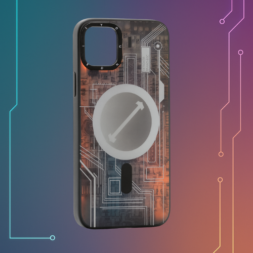 Futuristic Circuit Magnetic and anti-Impact Case compatible with iPhone