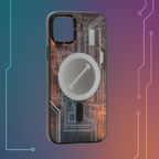 Protective Apple iPhone Back Cover - Futuristic Circuit Magnetic and anti-Impact Case compatible with iPhone - Style 12