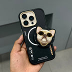 Nimmy Premium Embroidered Leather Case - NIMMY POPUP CASE - BLACK GOLD ( No. 2702 )