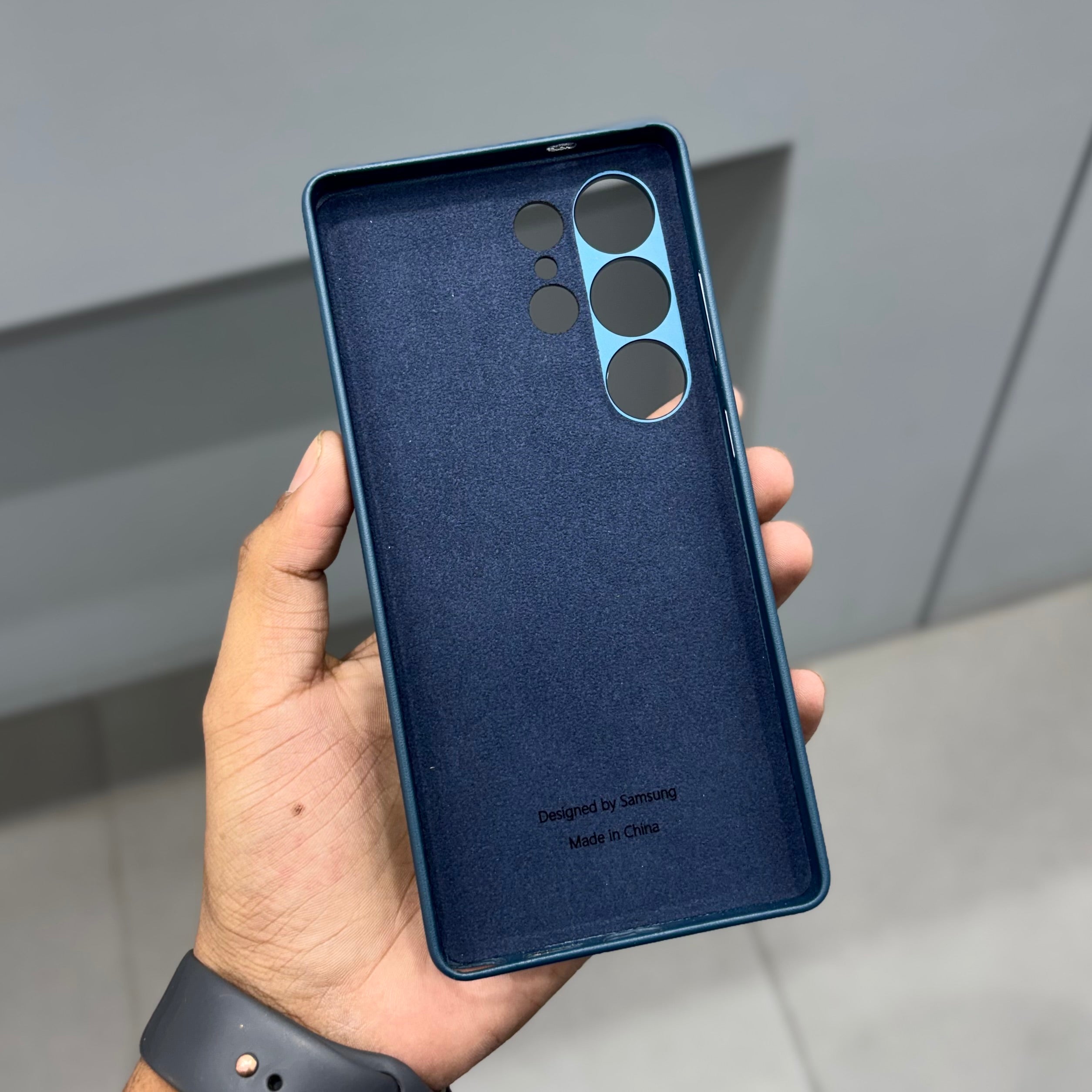 SAM VEGAN LEATHER CASE SAMSUNG - BLUE ( No. 2463 ) Mobile Case by CoverMeUp - Style 3