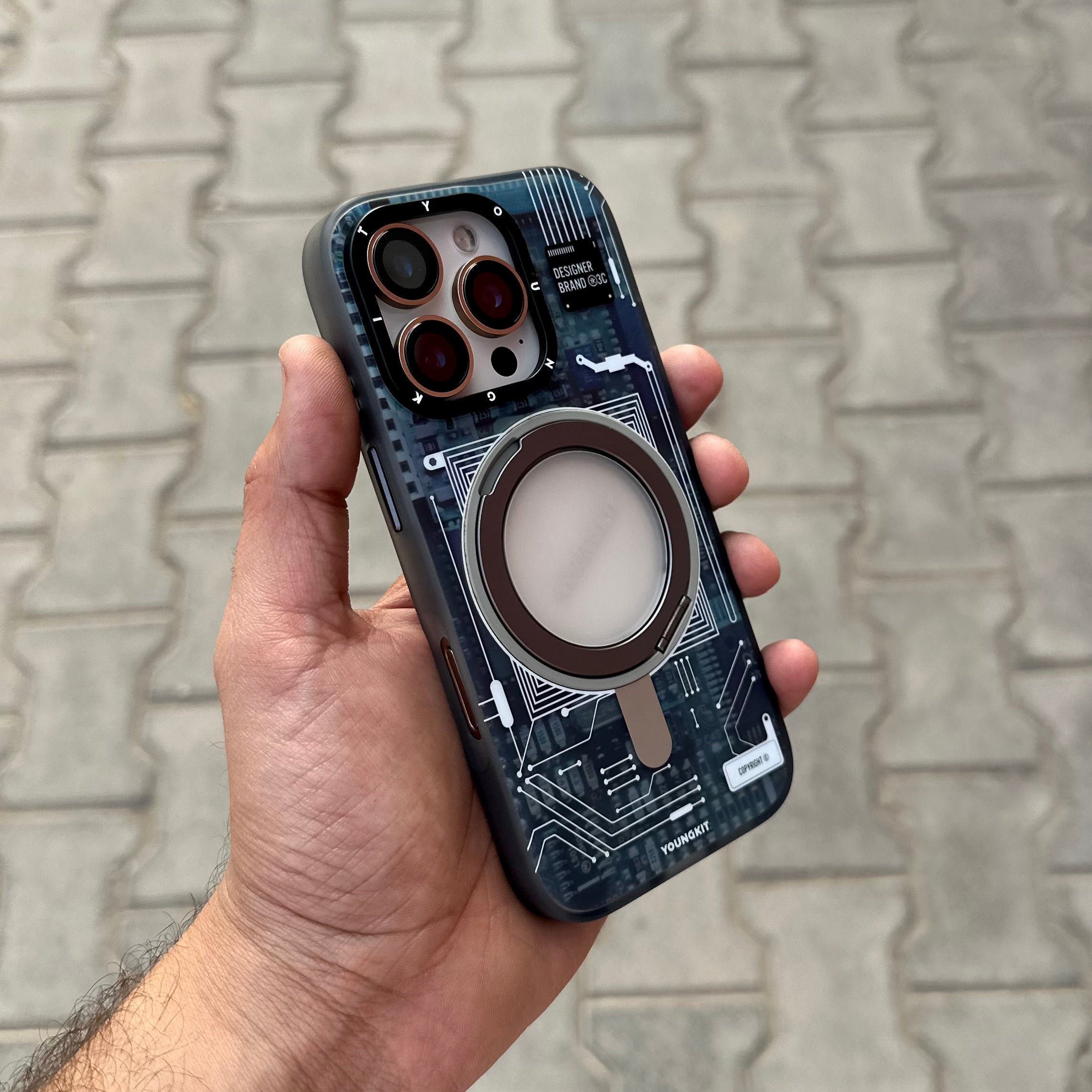 Youngkit Cyberpunk Stand-Dark Blue ( No. 1395 ) Mobile Case by CoverMeUp - Style 2