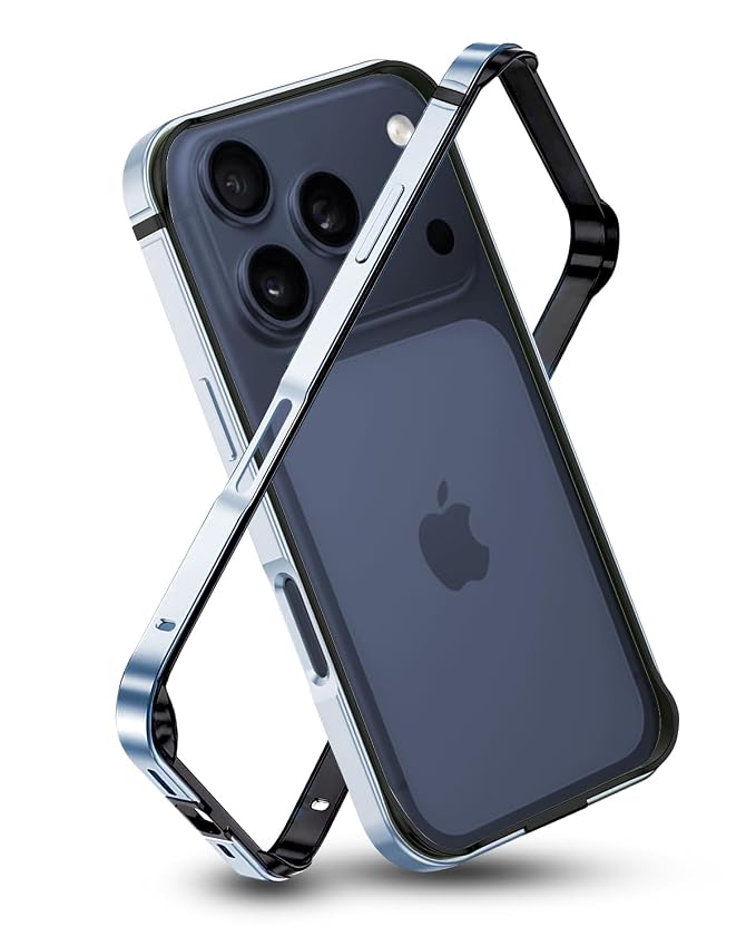 Metallic Bumper Case for iPhone 17/18 Pro & Pro Max - iPhone 17 Pro Max / 18 Pro Max - Glacier Blue