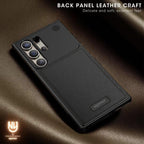 Samsung Galaxy S24 Ultra Aero Flex Metal Frameless Leather Case with Built-in Magsafe & Aroma - Black Mobile Case by CoverMeUp