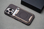 MagLock Metal & Leather MagSafe Wallet Mobile Case by CoverMeUp - Style 3