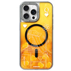 Protective Apple iPhone Back Cover - Playing Cards Luminous Radium Sand Case for iPhone 15 Pro Max (Yellow)