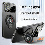 Protective Apple iPhone Back Cover - GYRO Wheel Rotating Case for iPhone 13 Pro Max  (Black)