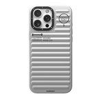 Protective Apple iPhone Back Cover - YOUNGKIT Luggage Series True Colour Case for iPhone 16 Pro Max (Silver)