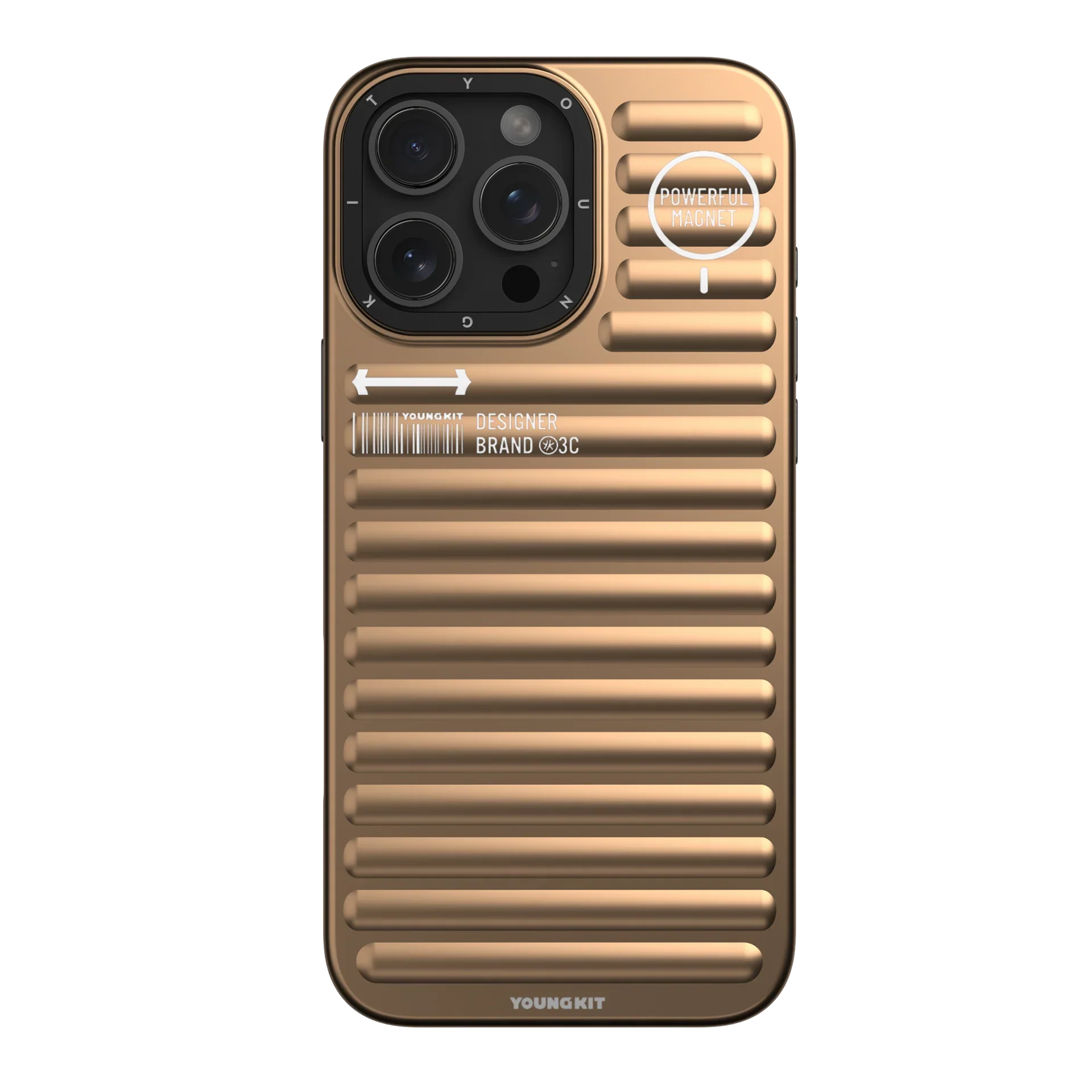 YOUNGKIT Luggage Series True Colour Case for iPhone 16 Pro Max (Desert Titanium)