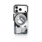 Protective Apple iPhone Back Cover - YOUNGKIT Cyberpunk 360° Rotation Ring Stand Case for iPhone 17 Pro Max (WHITE)
