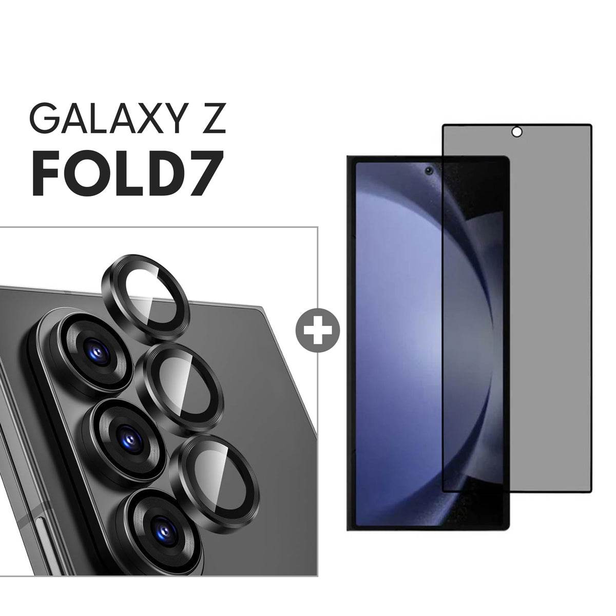 Galaxy Z Fold7 Tempered Glass + Camera Lens Protector Mobile Case by CoverMeUp - Style 3