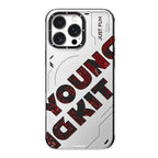Protective Apple iPhone Back Cover - YOUNGKIT New Circuit Magsafe Futuristic & Digital Series Case for iPhone 16 Pro (Silver)