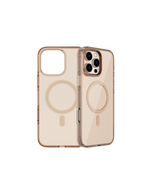 Protective Apple iPhone Back Cover - KZDOO Ultra Clear Transparent Hard PC Magsafe Case for iPhone 16 Pro (Desert Titanium) - Style 2