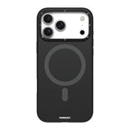 Protective Apple iPhone Back Cover - iPhone 17 Pro Case | YOUNGKIT Gel Creme Liquid Silicon Camera Stand Series (BLACK)