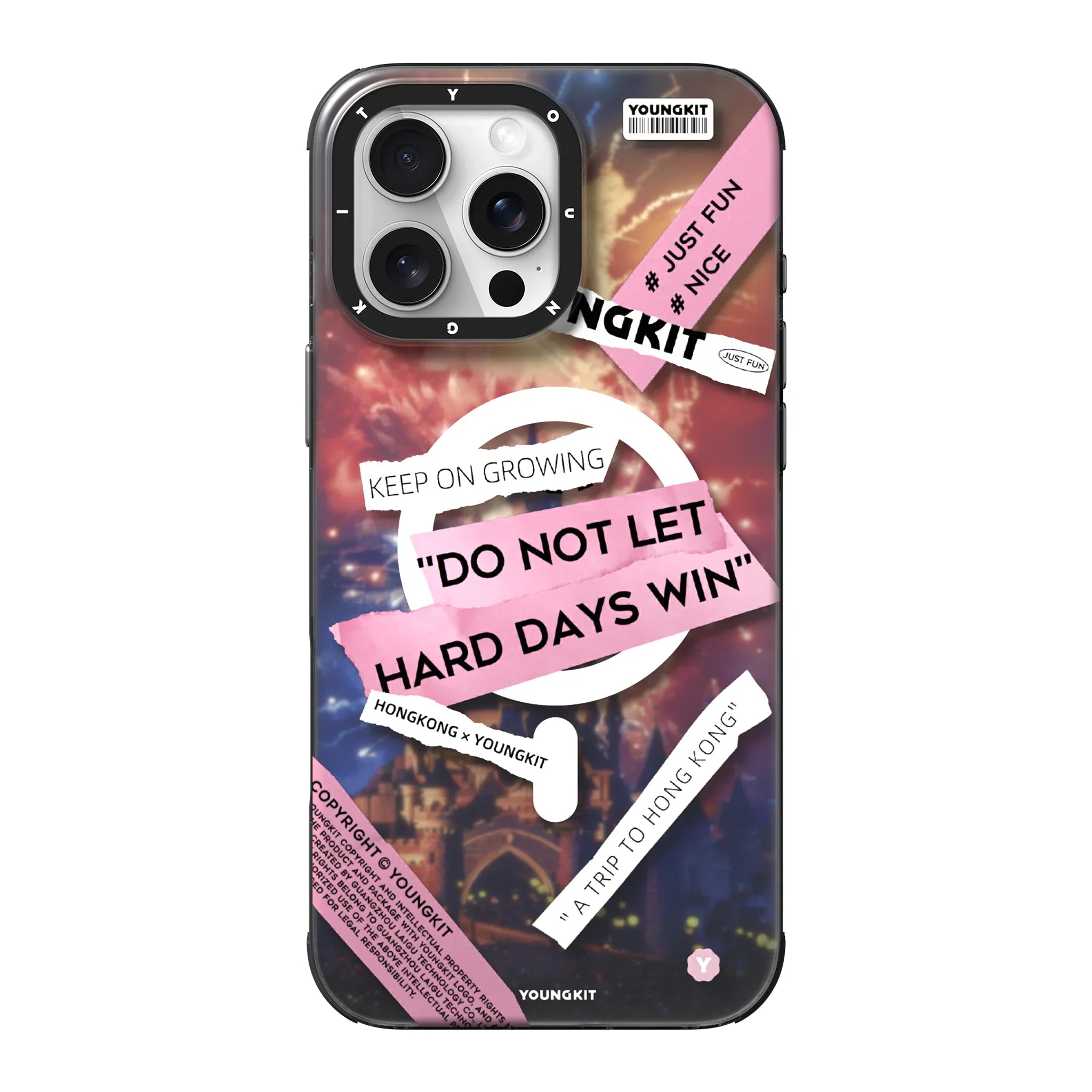 Protective Apple iPhone Back Cover - YOUNGKIT City Series Where Urban Vibes Stick City Lights Case for iPhone 16 Pro