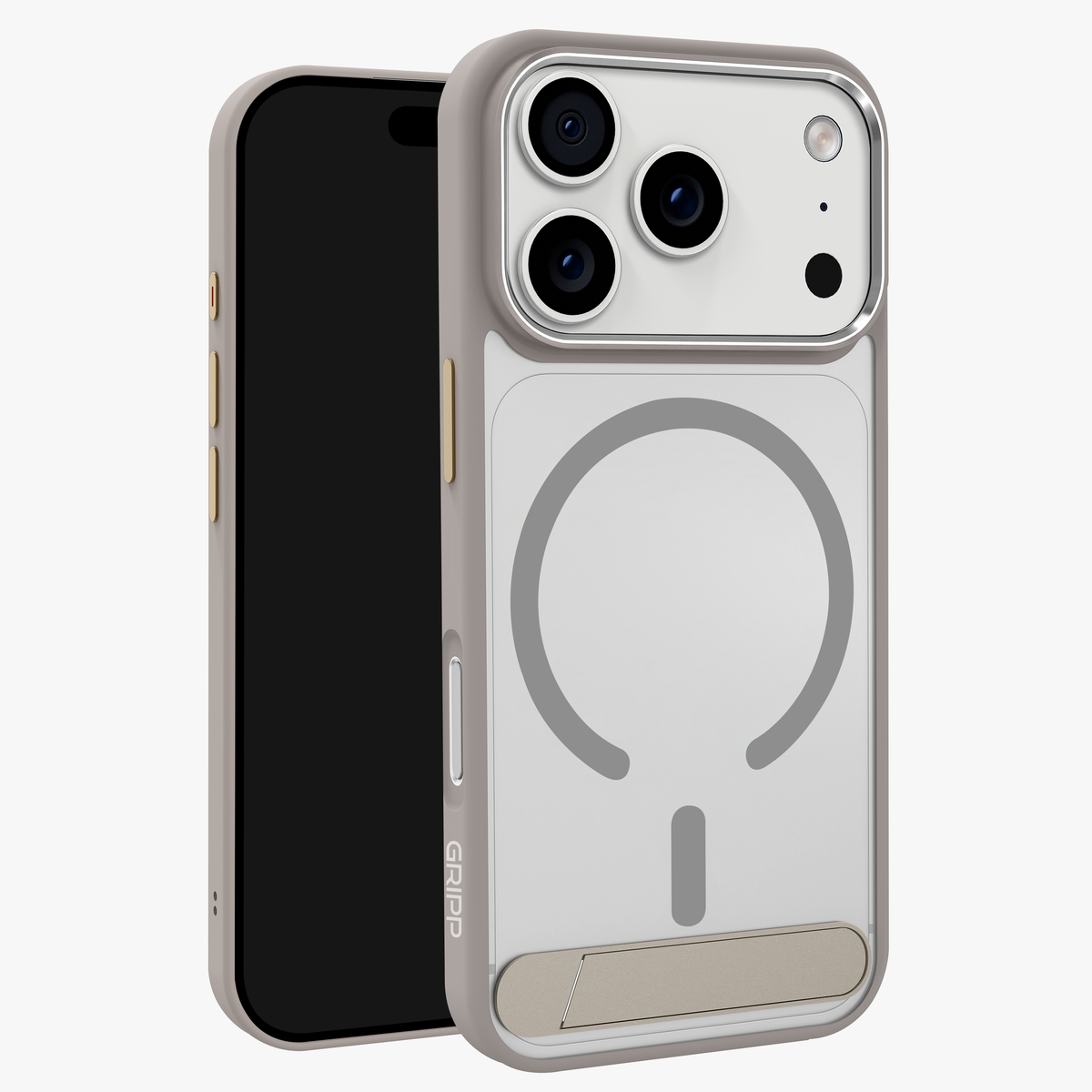 GRIPP Clarion MagStand Apple MagSafe Case with 8ft Drop Tested - iPhone 18 Pro - Grey