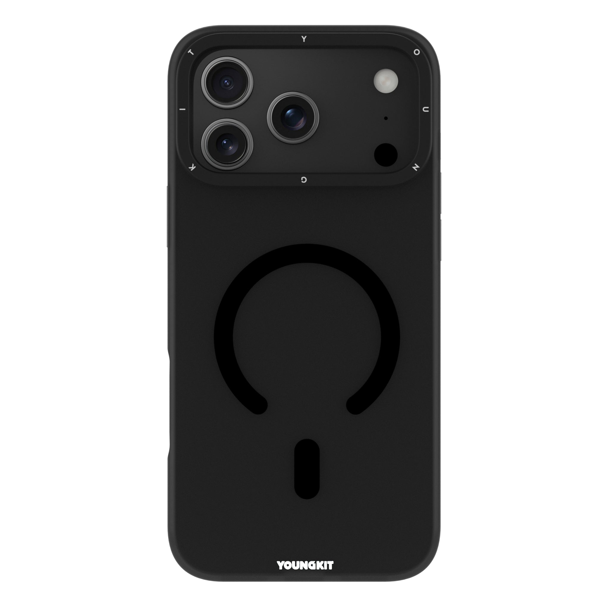 Protective Apple iPhone Back Cover - YOUNGKIT Hidden Sand Series Magsafe Case for iPhone 17 Pro (Black)