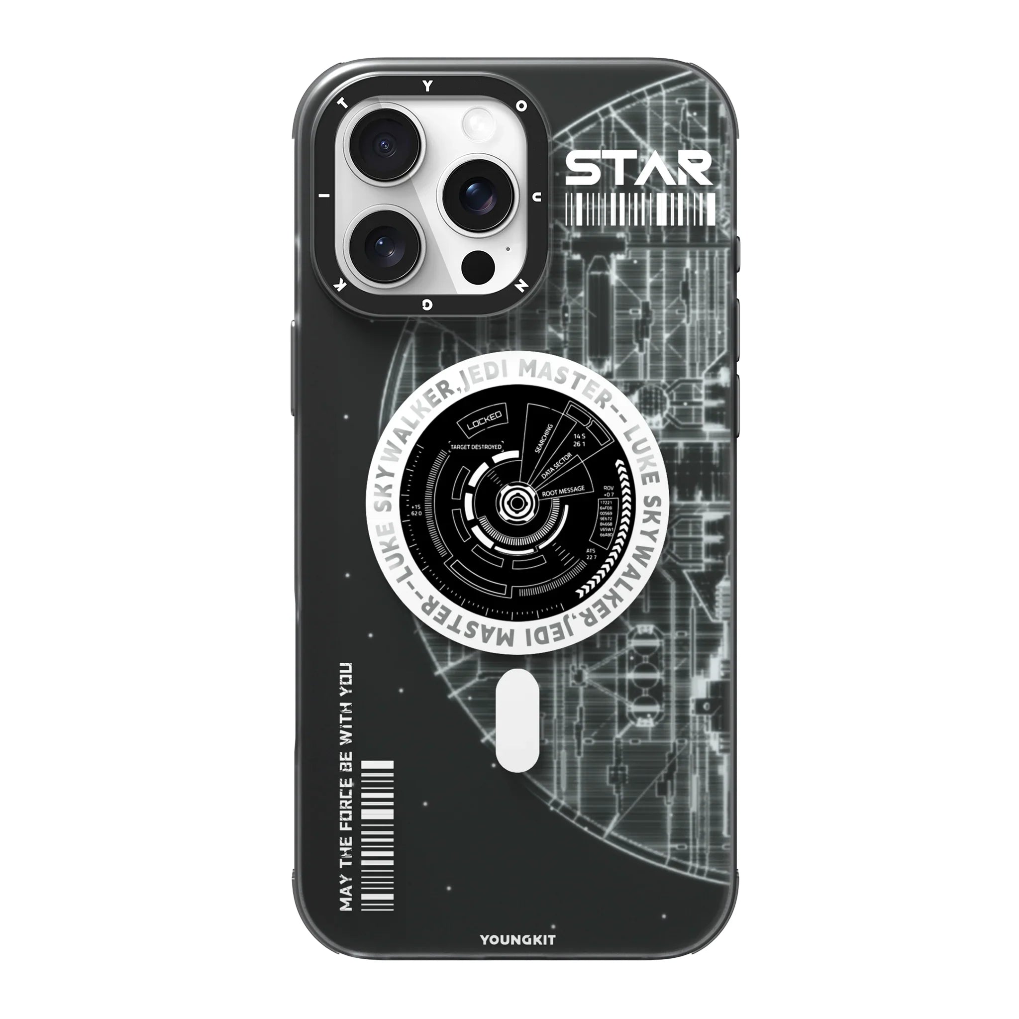 Protective Apple iPhone Back Cover - YOUNGKIT Star Wars Edition Space Design Case for iPhone 16 Pro Max