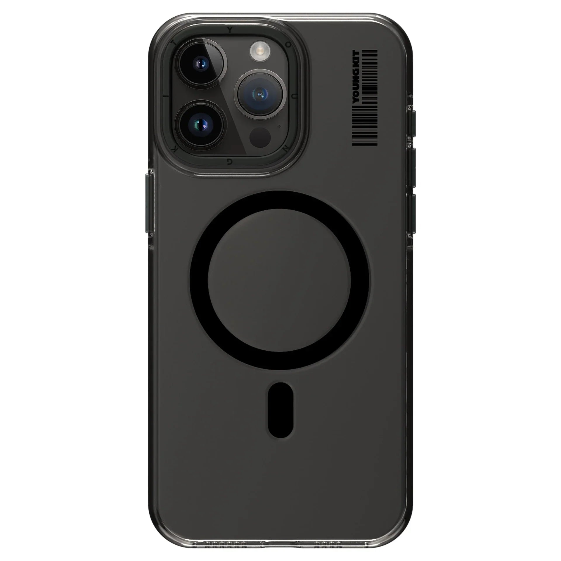 Protective Apple iPhone Back Cover - YOUNGKIT Transparent Crystal Shield - Non Yellowing Case for iPhone 16 Pro Max (Smoke Grey)