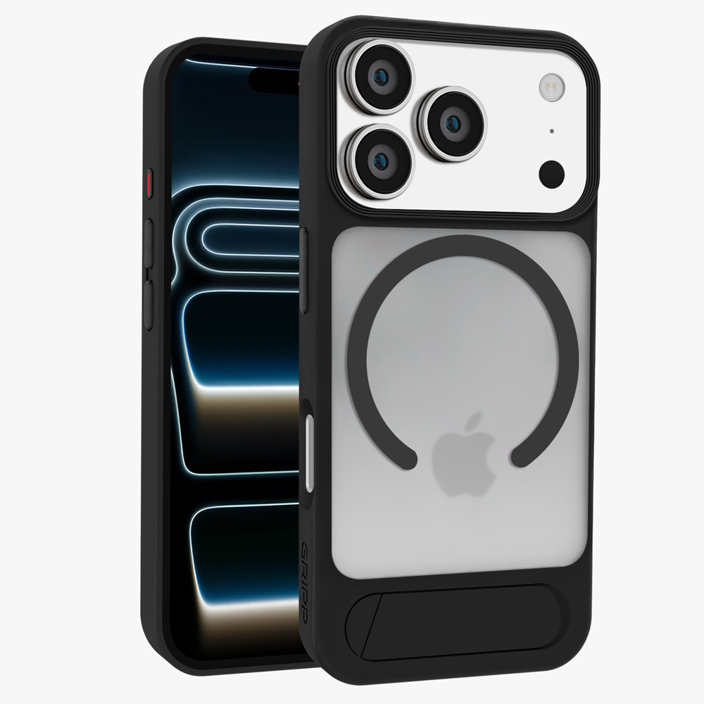 GRIPP Bolt MagStand Apple iPhone 17 Pro MagSafe Case with 8ft Drop Tested - Black