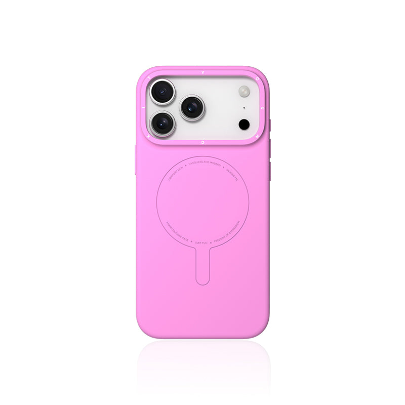 YOUNGKIT Morandi Silicon Case for iPhone 17 Pro Max (PINK)