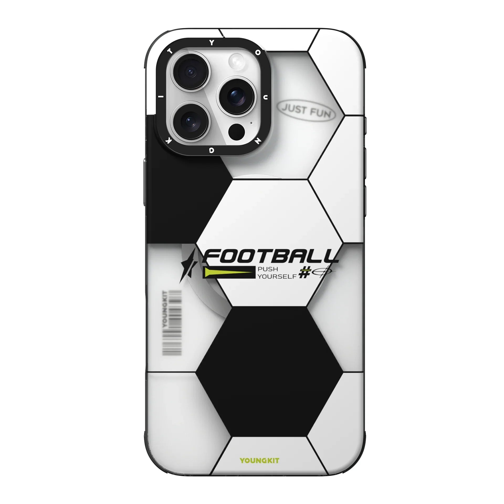 Protective Apple iPhone Back Cover - Youngkit Sports Series Football Designer Matte Finish Case for iPhone 16 Pro Max