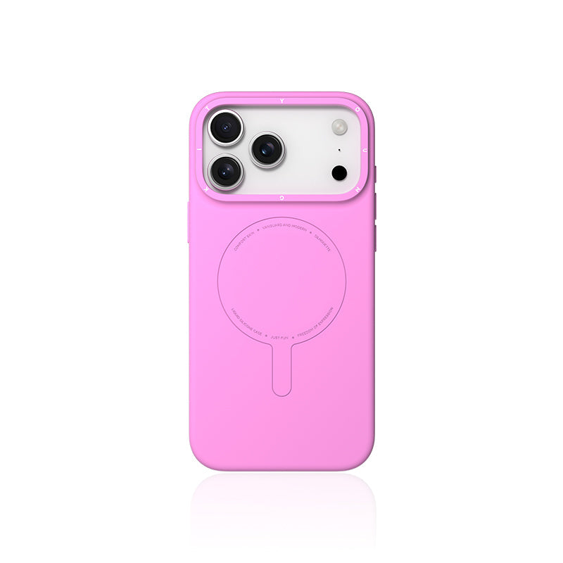YOUNGKIT Morandi Silicon Case for iPhone 17 Pro Max / 18 Pro Max (PINK)