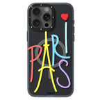 Protective Apple iPhone Back Cover - YOUNGKIT Paris Edition Love of Paris Case for iPhone 15 Pro Max (Black)