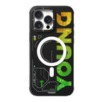 Protective Apple iPhone Back Cover - YOUNGKIT New Circuit Magsafe Futuristic & Digital Series Case for iPhone 16 Pro (Black)