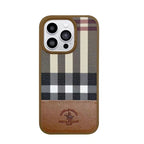 Protective Apple iPhone Back Cover - iPhone 14 Pro Magsafe Compatible Polo Cyril Series Genuine Santa Barbara Leather Case (Brown)