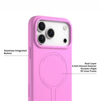 Protective Apple iPhone Back Cover - YOUNGKIT Morandi Silicon Case for iPhone 17 Pro (PINK) - Style 3
