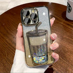Glitter Star Drink Cup and Straw Back Case Mobile Case by CoverMeUp - Style 8