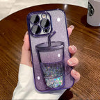 Glitter Star Drink Cup and Straw Back Case Mobile Case by CoverMeUp - Style 12