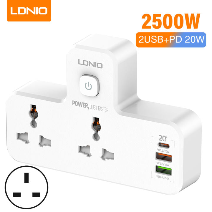 Smart Power Hub With Touch Control Night Lamp