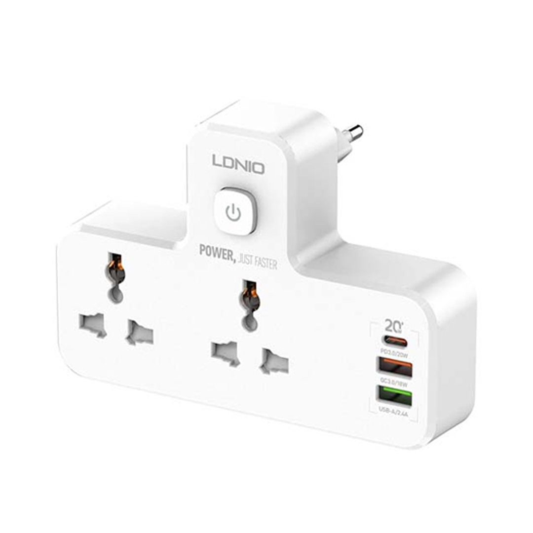 Smart Power Hub With Touch Control Night Lamp