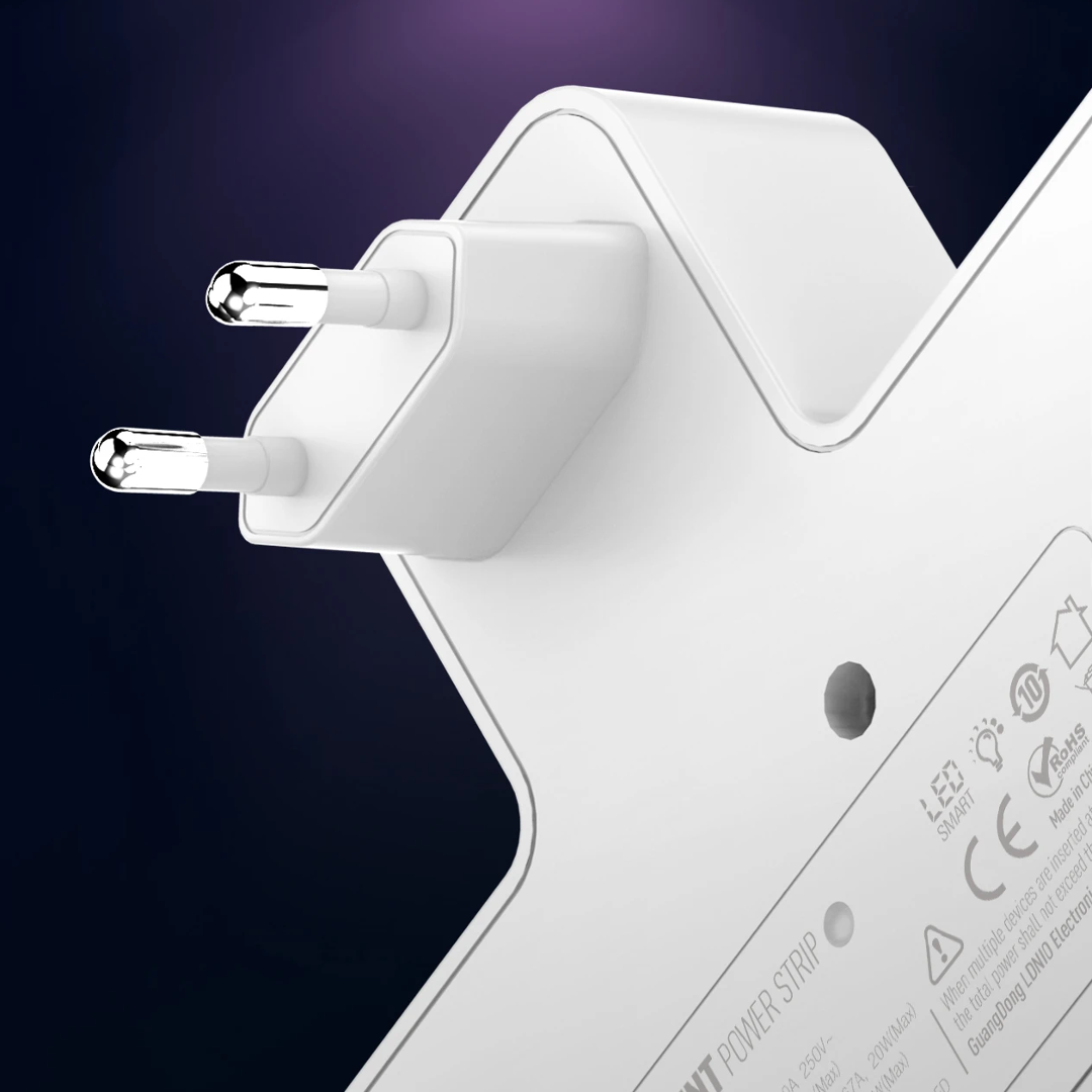 Smart Power Hub With Touch Control Night Lamp