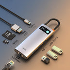 Baseus 8-in-1 USB C Hub Docking Station Mobile Case by CoverMeUp - Style 3