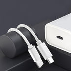 Protective Apple iPhone Back Cover - iPhone USB Type-C Power Adapter with Lightning Cable - Style 2