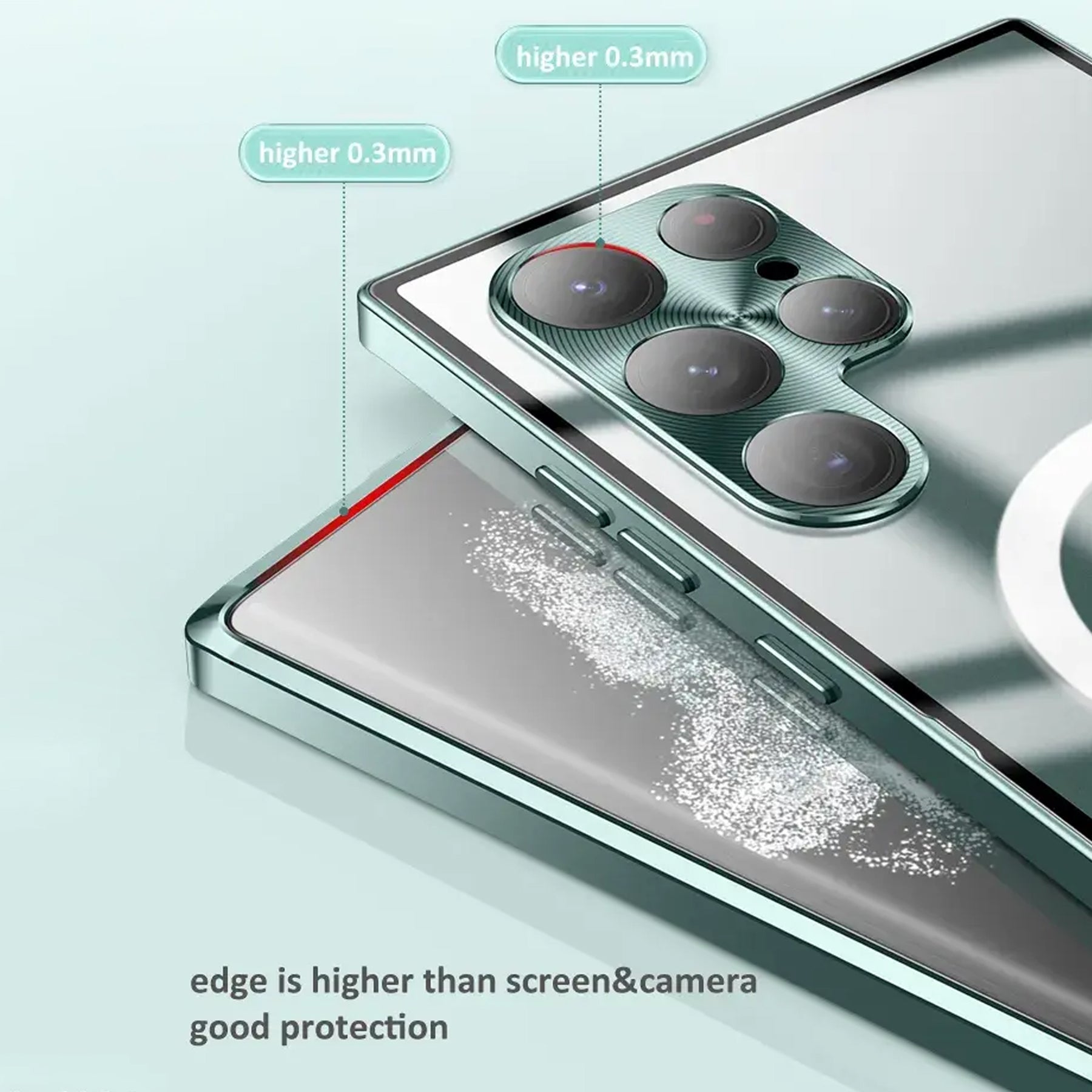 Luxury Ultra-Thin Magsafe Matte Metal Frame Case - Samsung Mobile Case by CoverMeUp - Style 25