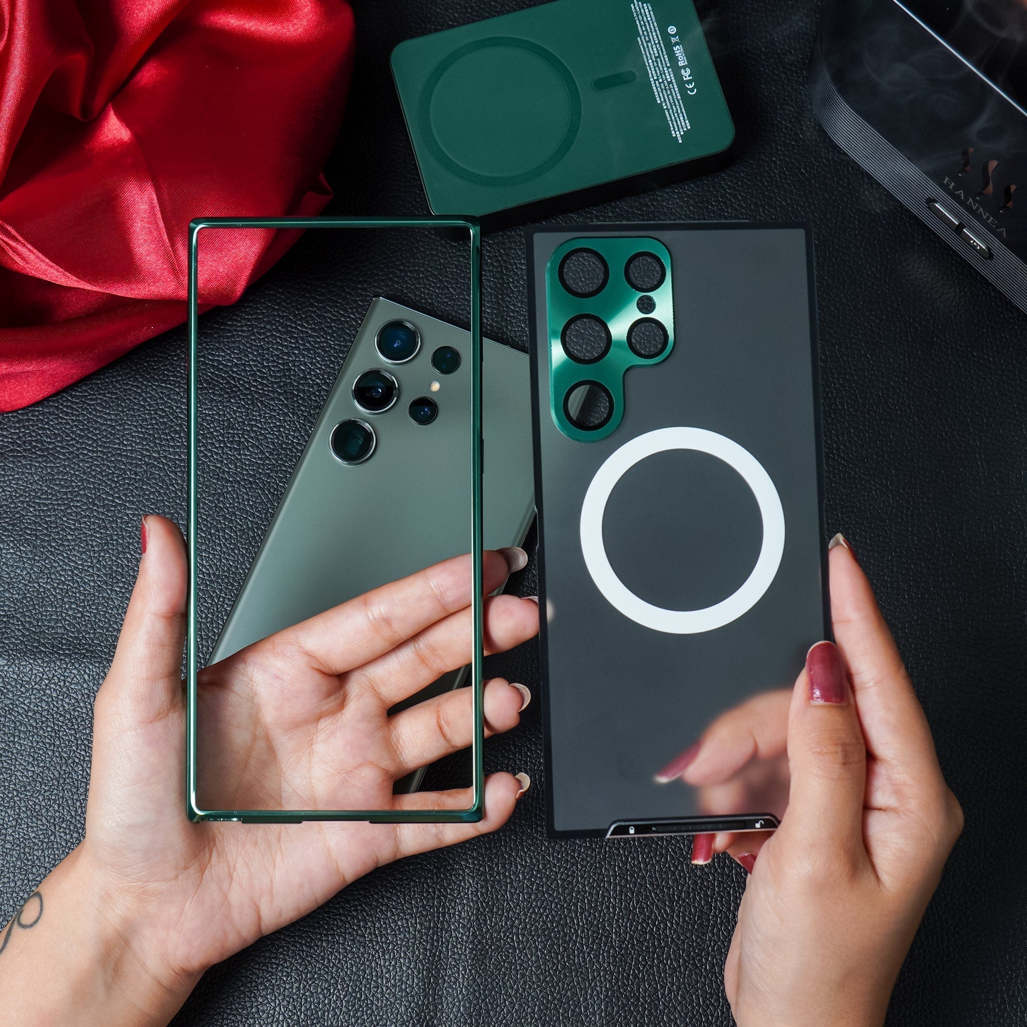 Luxury Ultra-Thin Magsafe Matte Metal Frame Case - Samsung Mobile Case by CoverMeUp - Style 23